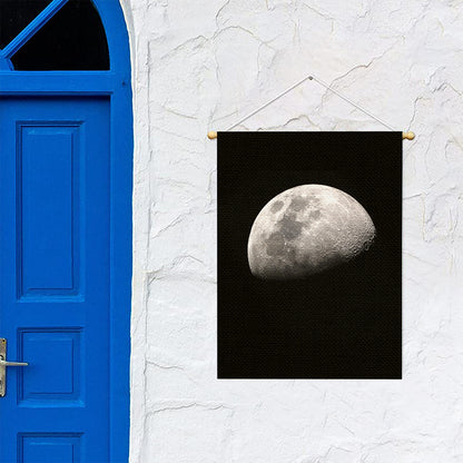 Half Moon Print Garden Flag