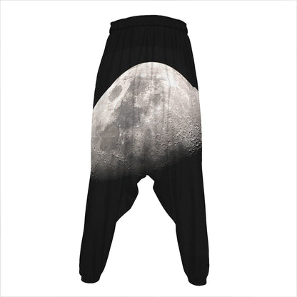 Half Moon Print Hammer Pants