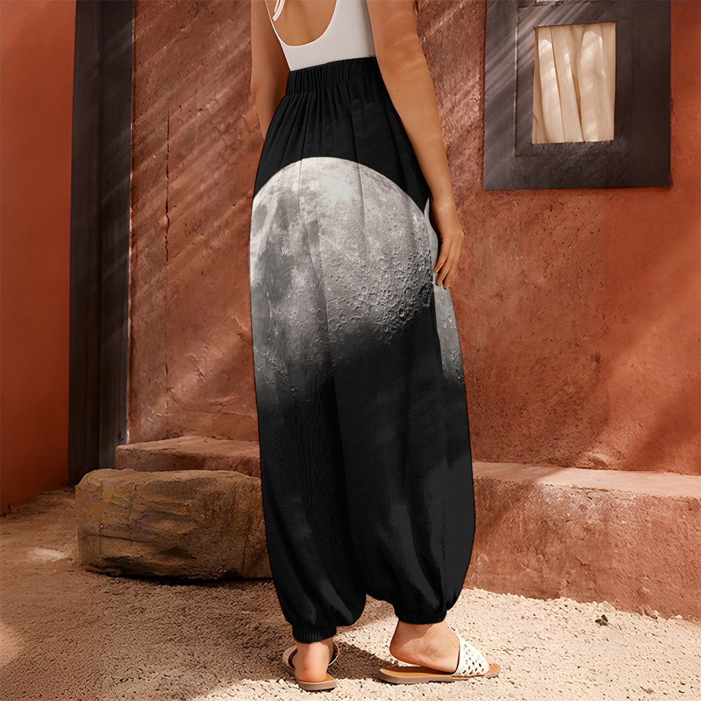 Half Moon Print Harem Pants