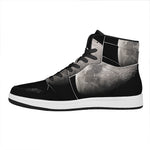 Half Moon Print High Top Leather Sneakers