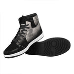 Half Moon Print High Top Leather Sneakers