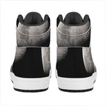 Half Moon Print High Top Leather Sneakers