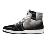 Half Moon Print High Top Leather Sneakers