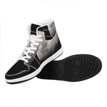 Half Moon Print High Top Leather Sneakers