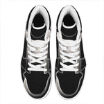 Half Moon Print High Top Leather Sneakers