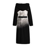 Half Moon Print Hooded Bathrobe