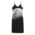 Half Moon Print Jersey Midi Cami Dress