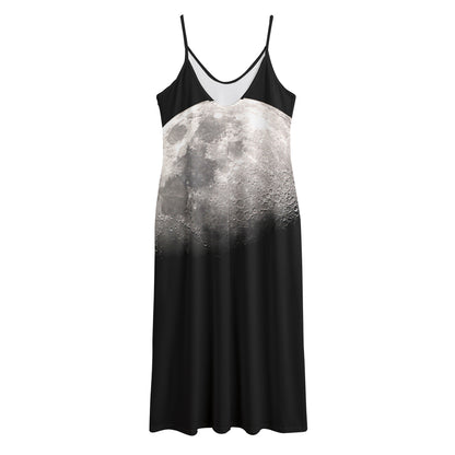Half Moon Print Jersey Midi Cami Dress