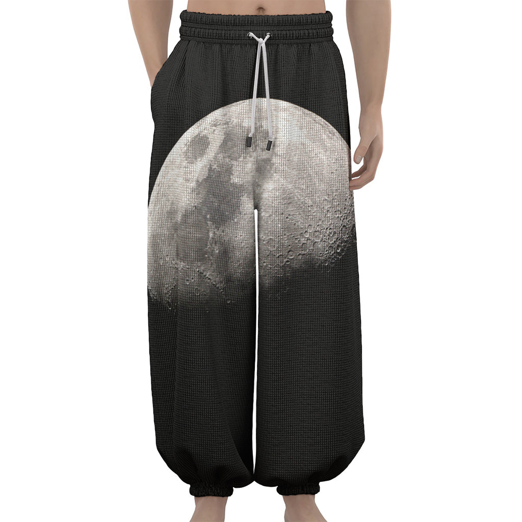 Half Moon Print Lantern Pants