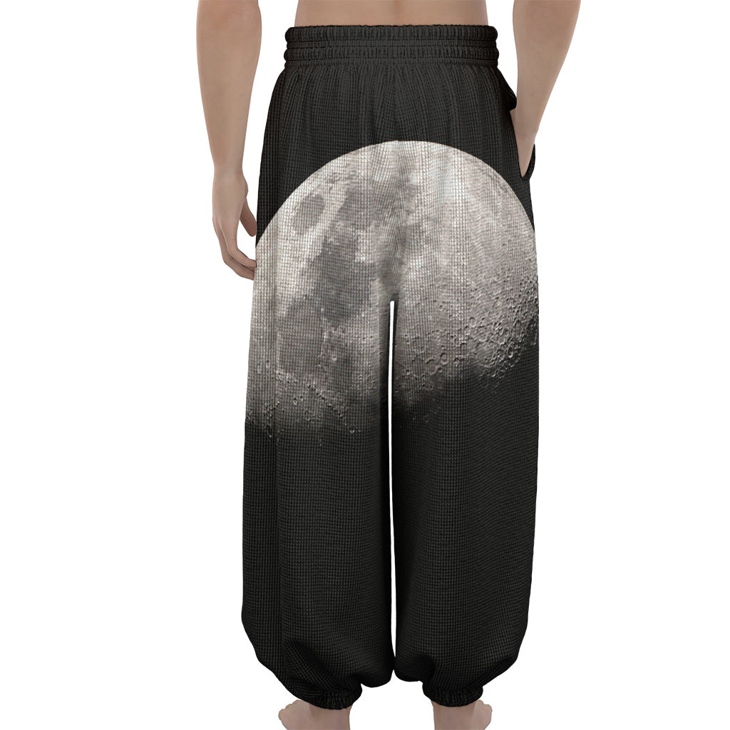 Half Moon Print Lantern Pants