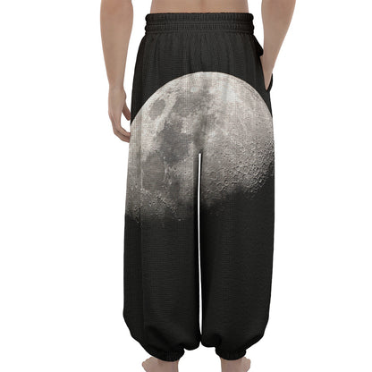 Half Moon Print Lantern Pants