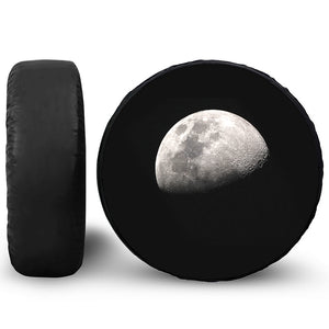 Half Moon Print Leather Spare Tire Cover