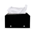 Half Moon Print Leather Tissue Box Cover