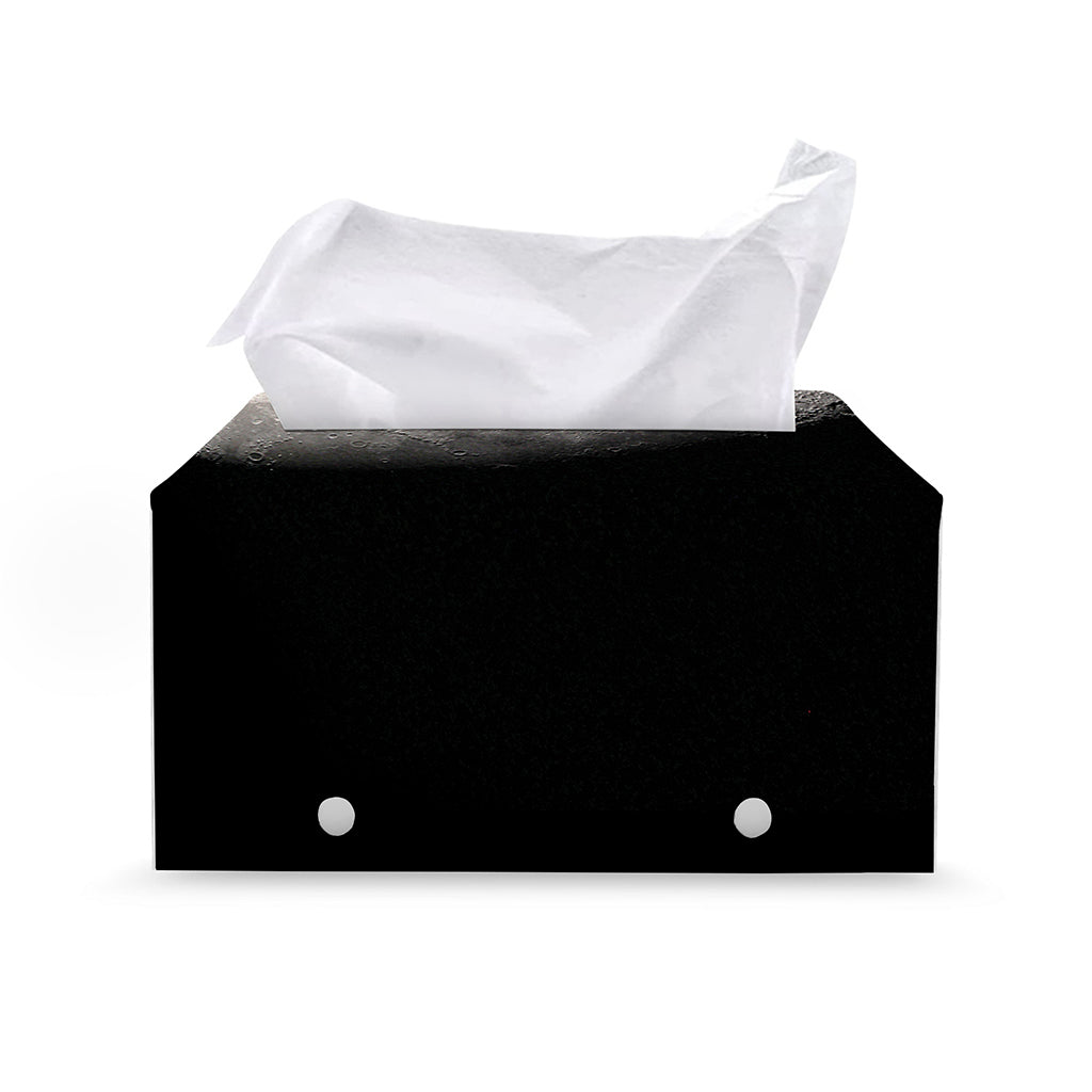 Half Moon Print Leather Tissue Box Cover