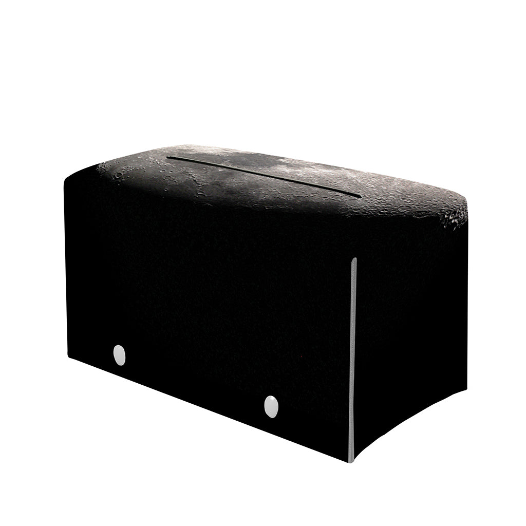 Half Moon Print Leather Tissue Box Cover