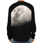 Half Moon Print Long Sleeve Baseball Jersey