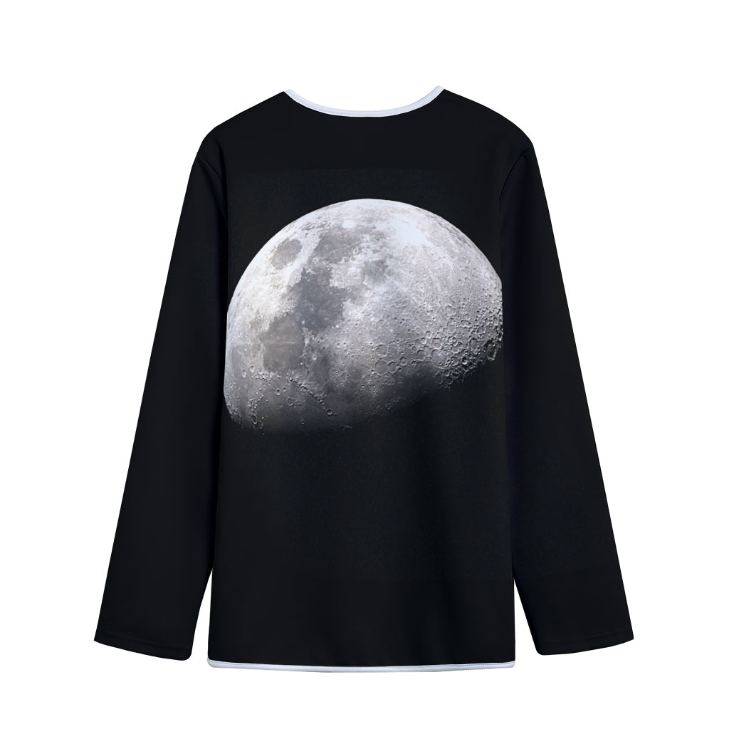 Half Moon Print Long Sleeve Short Coat