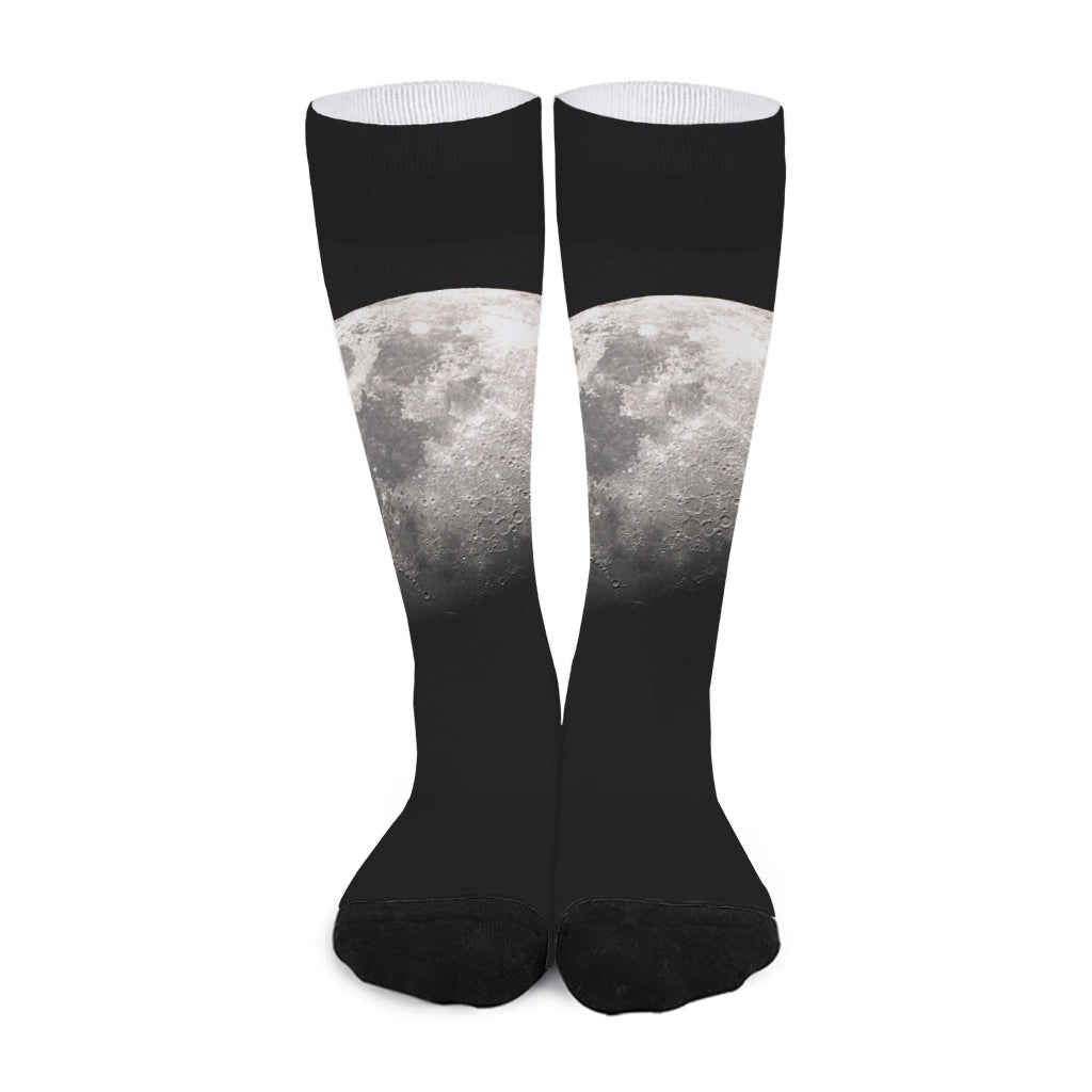 Half Moon Print Long Socks