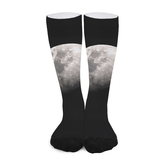 Half Moon Print Long Socks