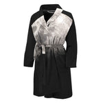 Half Moon Print Men's Bathrobe