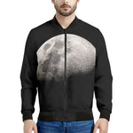 Half Moon Print Men's Bomber Jacket