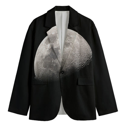 Half Moon Print Men's Cotton Blazer