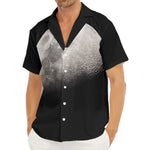 Half Moon Print Men's Deep V-Neck Shirt