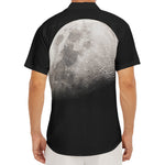 Half Moon Print Men's Deep V-Neck Shirt