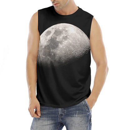 Half Moon Print Men's Fitness Tank Top