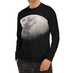 Half Moon Print Men's Long Sleeve Rash Guard
