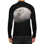 Half Moon Print Men's Long Sleeve Rash Guard