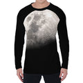 Half Moon Print Men's Long Sleeve T-Shirt