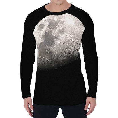 Half Moon Print Men's Long Sleeve T-Shirt