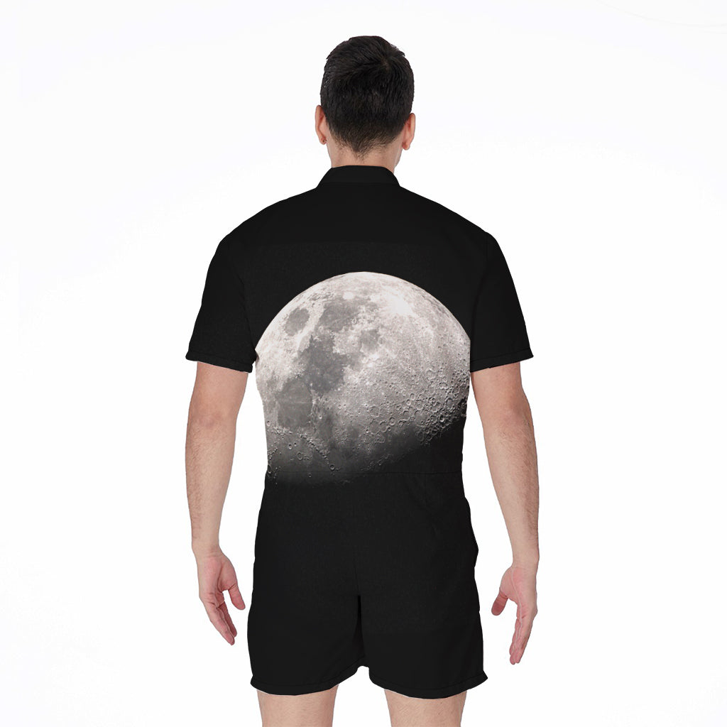 Half Moon Print Men's Rompers