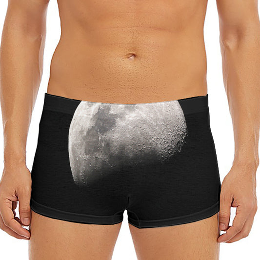 Half Moon Print Men's Short Boxer Briefs
