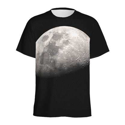Half Moon Print Men's Sports T-Shirt
