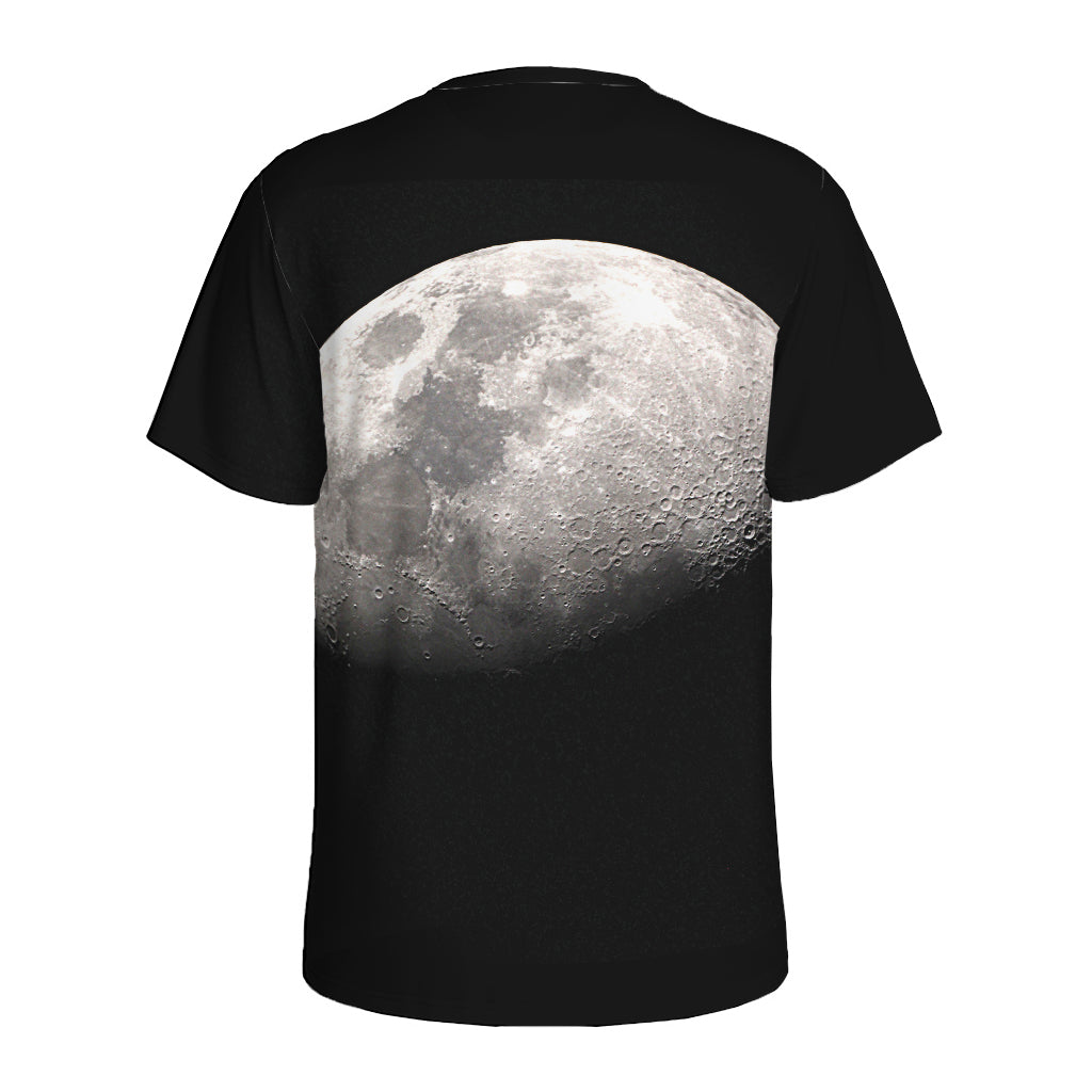 Half Moon Print Men's Sports T-Shirt