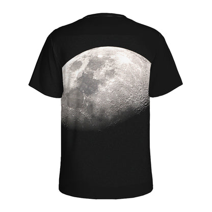 Half Moon Print Men's Sports T-Shirt