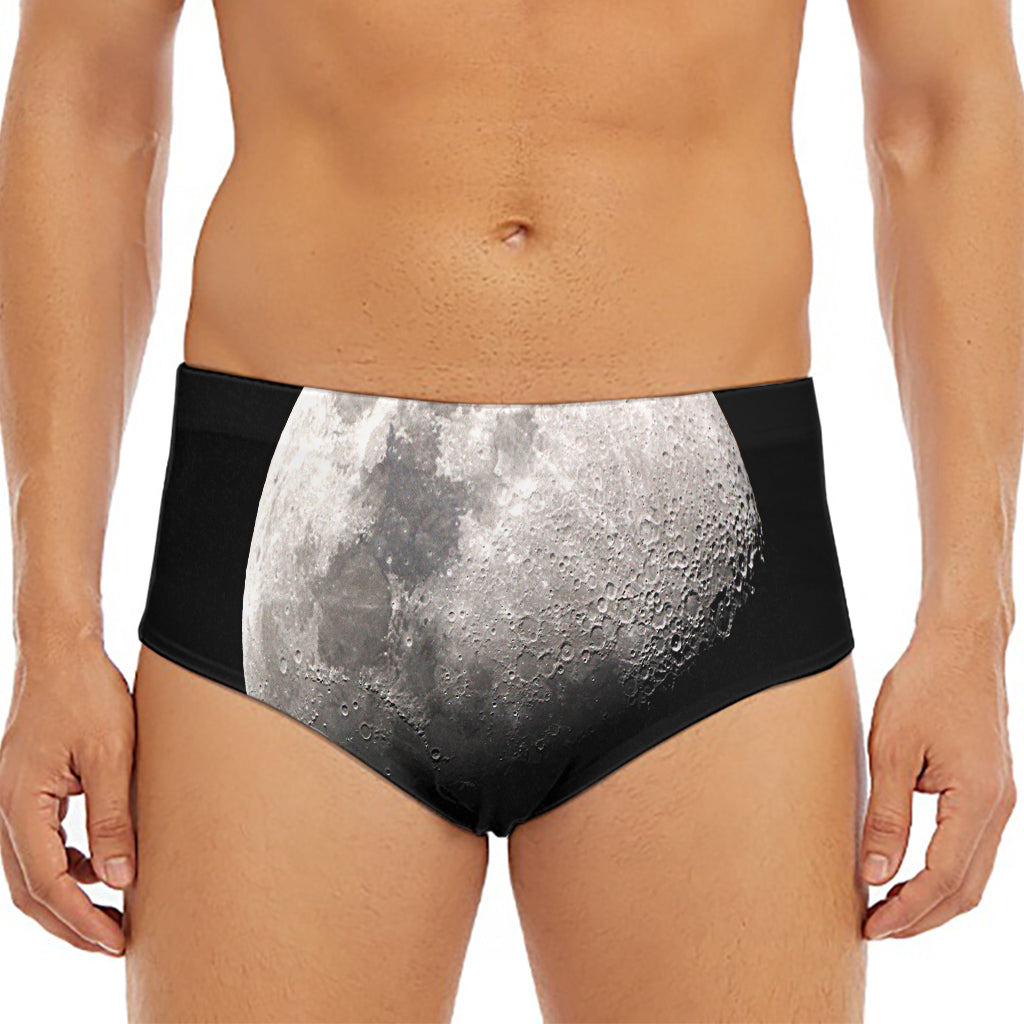Half Moon Print Men's Triangle Swim Briefs