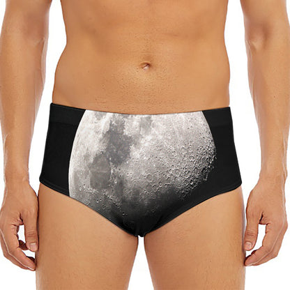 Half Moon Print Men's Triangle Swim Briefs