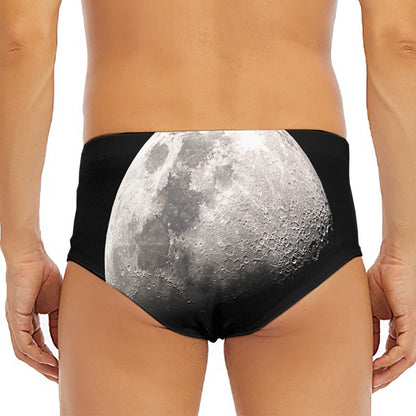 Half Moon Print Men's Triangle Swim Briefs