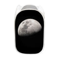 Half Moon Print Mesh Laundry Hamper