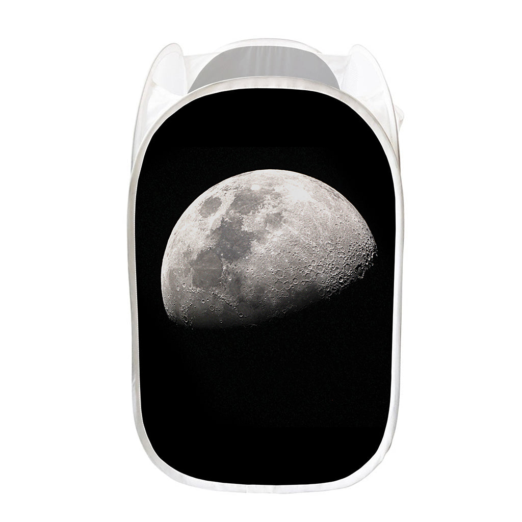 Half Moon Print Mesh Laundry Hamper