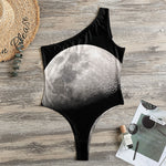 Half Moon Print One Shoulder Bodysuit