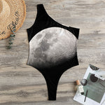 Half Moon Print One Shoulder Bodysuit