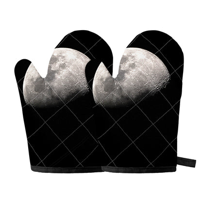 Half Moon Print Oven Mitts