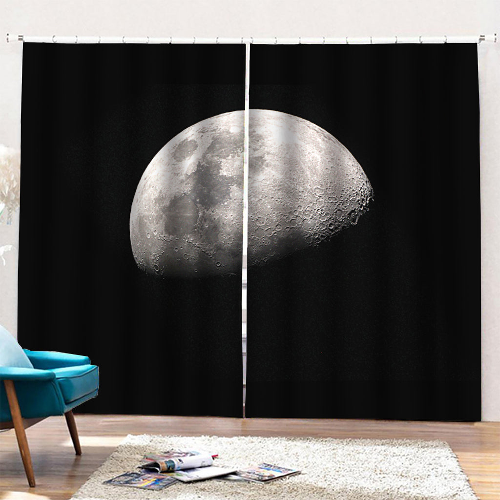 Half Moon Print Pencil Pleat Curtains