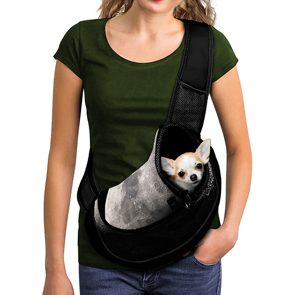 Half Moon Print Pet Sling Carrier