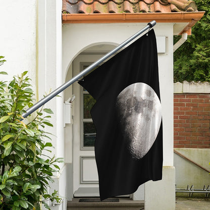 Half Moon Print Polyester Flag