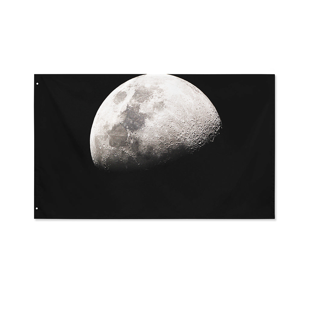 Half Moon Print Polyester Flag